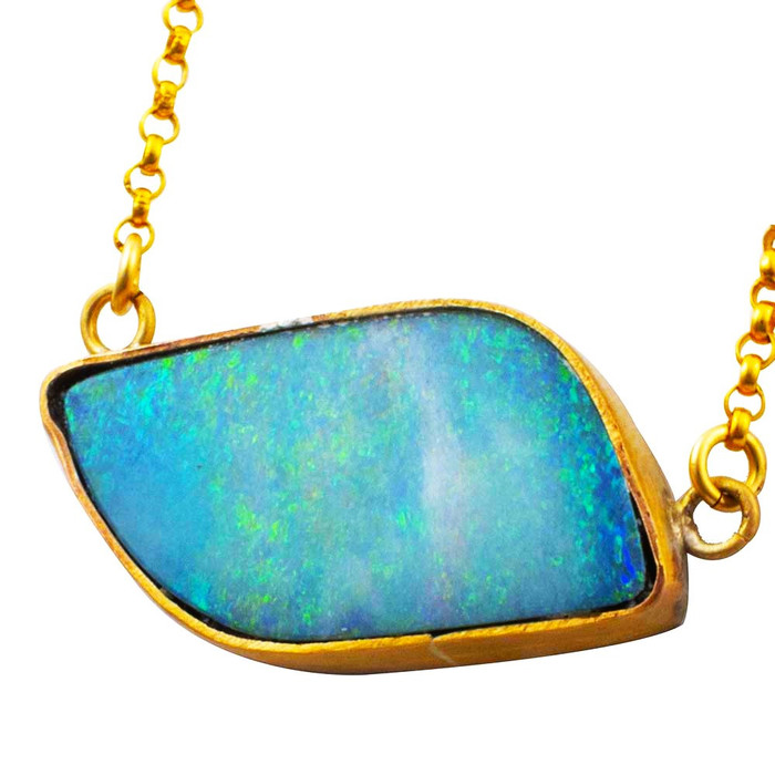 * 1 JELLYBEAN JOY 14KT GOLD FILLED AUSTRALIAN OPAL NECKLACE
