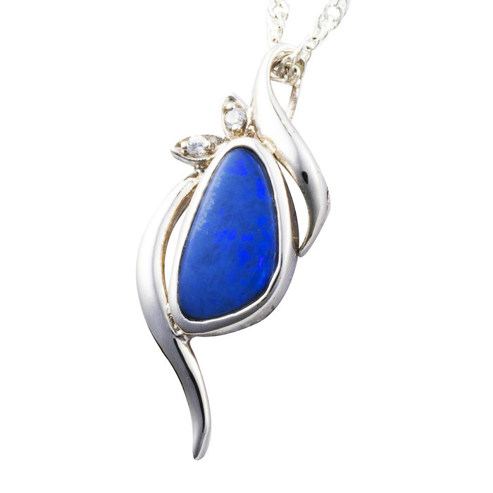 *HAPPY HARMONY STERLING SILVER AUSTRALIAN OPAL NECKLACE