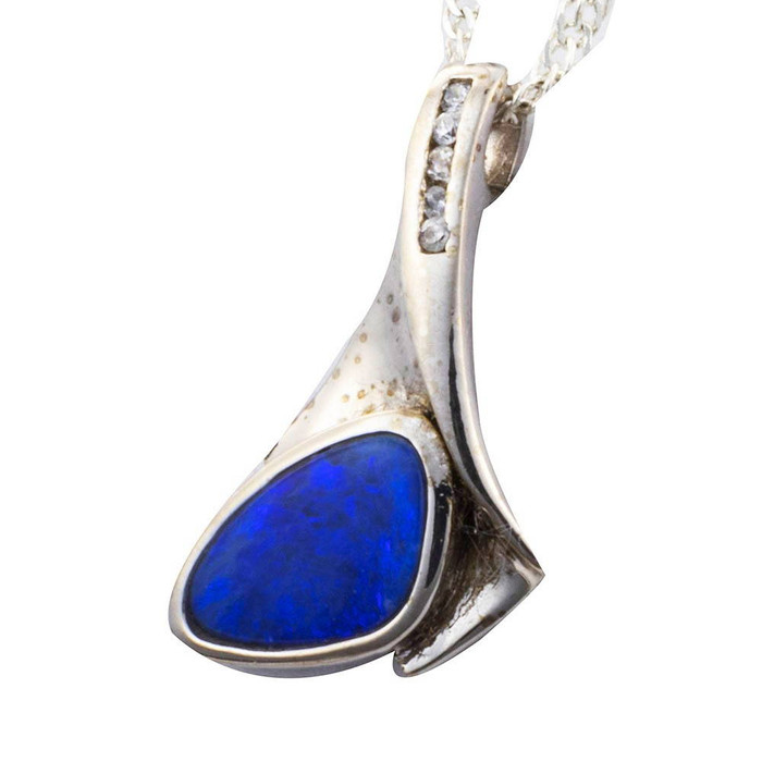 SIRIUS STAR STERLING SILVER AUSTRALIAN OPAL NECKLACE