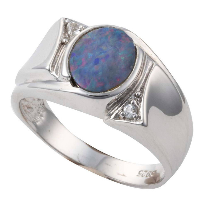 VENUS VIBE STERLING SILVER AUSTRALIAN OPAL RING