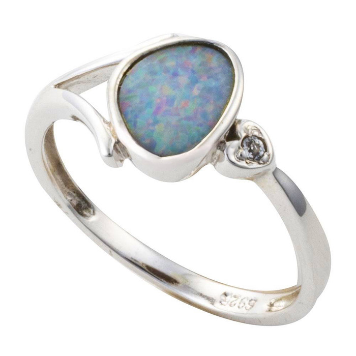 ASTRO MIST STERLING SILVER AUSTRALIAN OPAL RING
