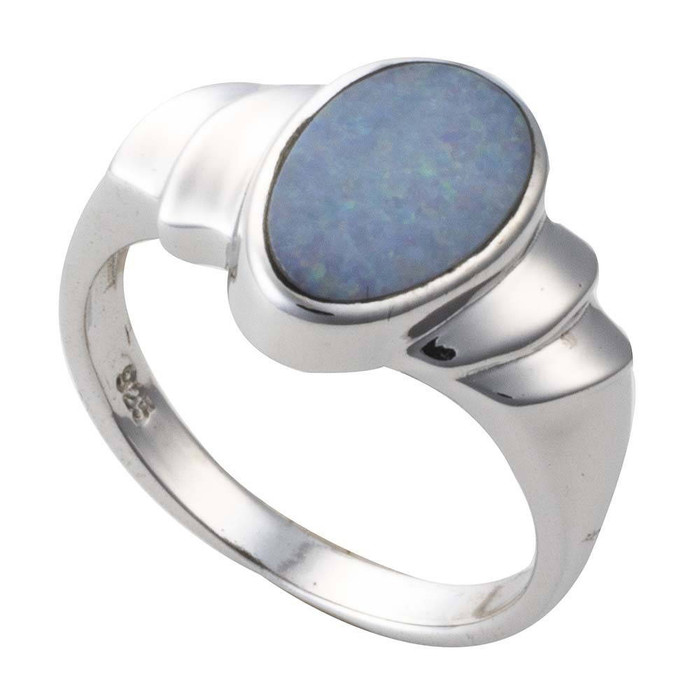 DESERT SUN STERLING SILVER AUSTRALIAN OPAL RING