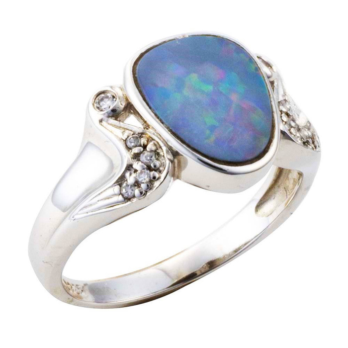 DUSK DREAM STERLING SILVER AUSTRALIAN OPAL RING