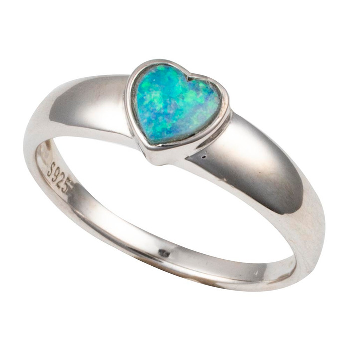 *HOT FLAME STERLING SILVER AUSTRALIAN OPAL RING