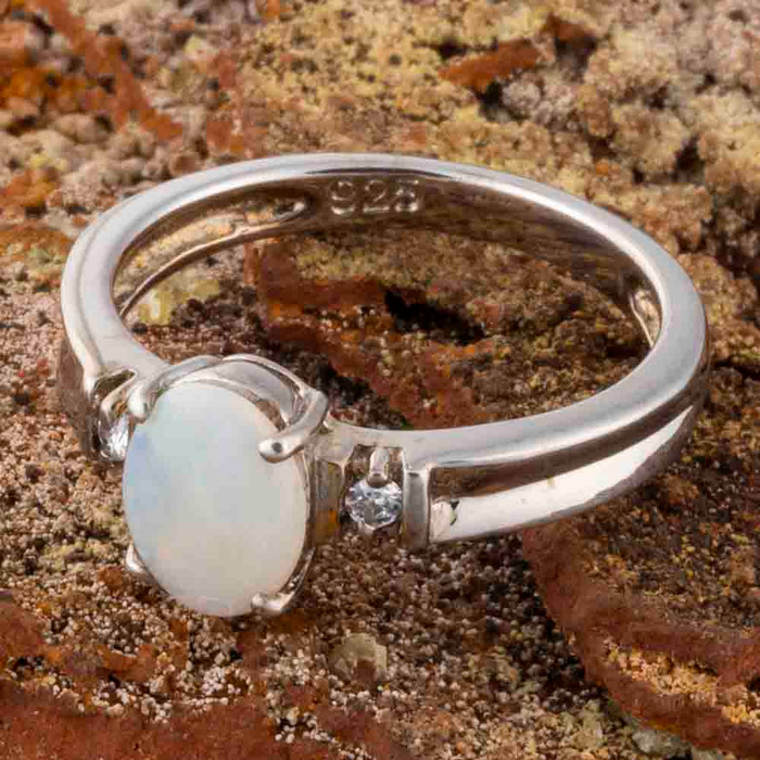 *LAGOON GLOW STERLING SILVER AUSTRALIAN SOLID WHITE OPAL RING *LAGOON GLOW STERLING SILVER AUSTRALIAN SOLID WHITE OPAL RING