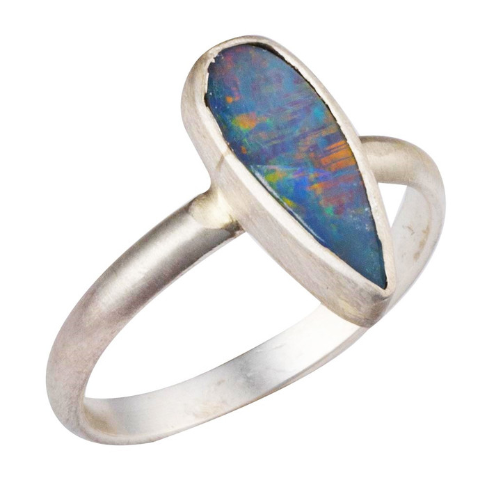 *INNER SPARK STERLING SILVER AUSTRALIAN OPAL RING *INNER SPARK STERLING SILVER AUSTRALIAN OPAL RING