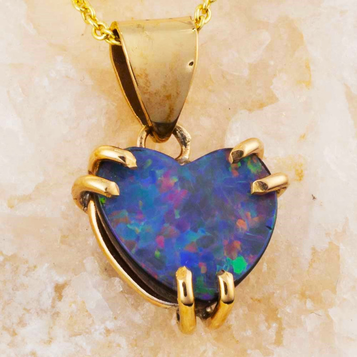 DAWN ENERGY 14KT ROSE GOLD FILLED AUSTRALIAN OPAL NECKLACE
