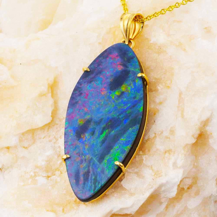 * MARIGOLD MEADOWS 14KT YELLOW GOLD AUSTRALIAN OPAL NECKLACE