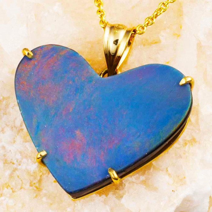 *1 A DAISY DREAM 14KT YELLOW GOLD AUSTRALIAN OPAL NECKLACE