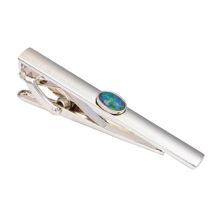 TIMBERLINE MEN'S AUSTRALIAN BLACK OPAL TIE BAR