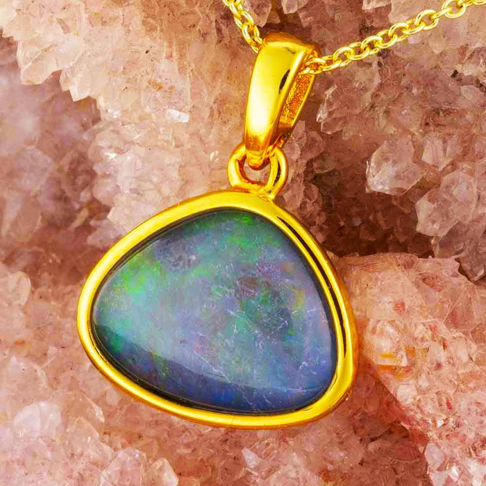 *VEGALYRA 18KT GOLD PLATED  AUSTRALIAN OPAL NECKLACE