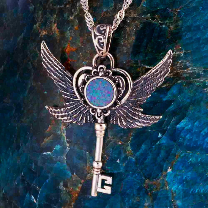 DOORWAY TO HEAVEN COLLECTION UNISEX OPAL NECKLACE (6)