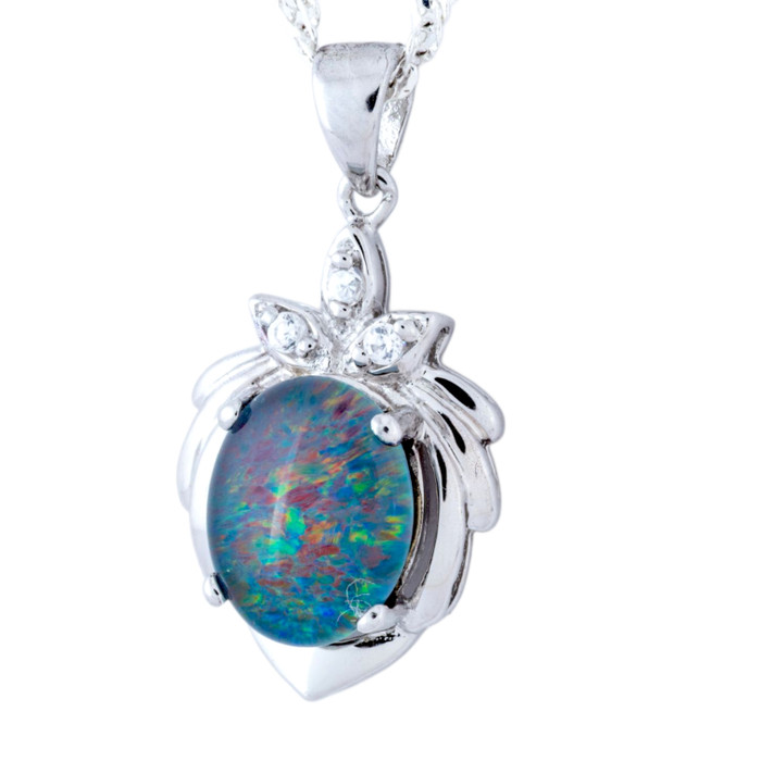 Oasis Mirage Sterling Silver Opal Pendant Oasis Mirage Sterling Silver Opal Pendant