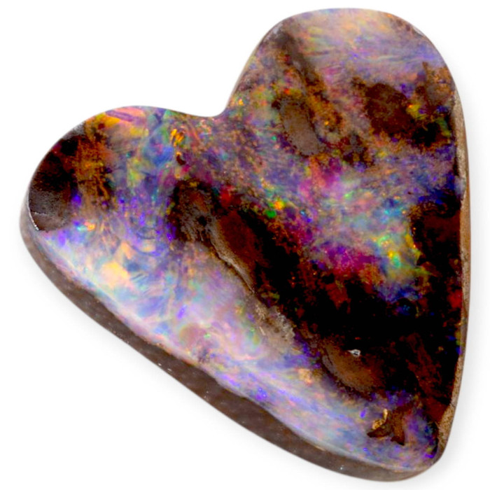 Heart of Fire: Genuine Solid Boulder Opal Gemstone