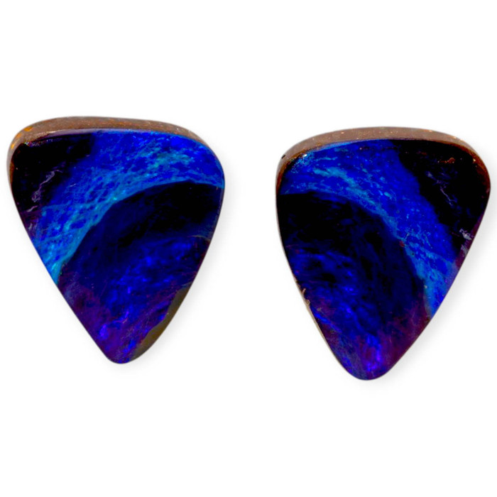 Twilight Spark: Triangular Solid Boulder Opal Gemstone