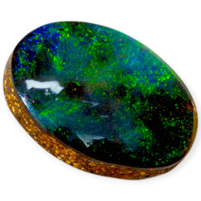 Galactic Ocean: Genuine Solid Boulder Opal Gemstone