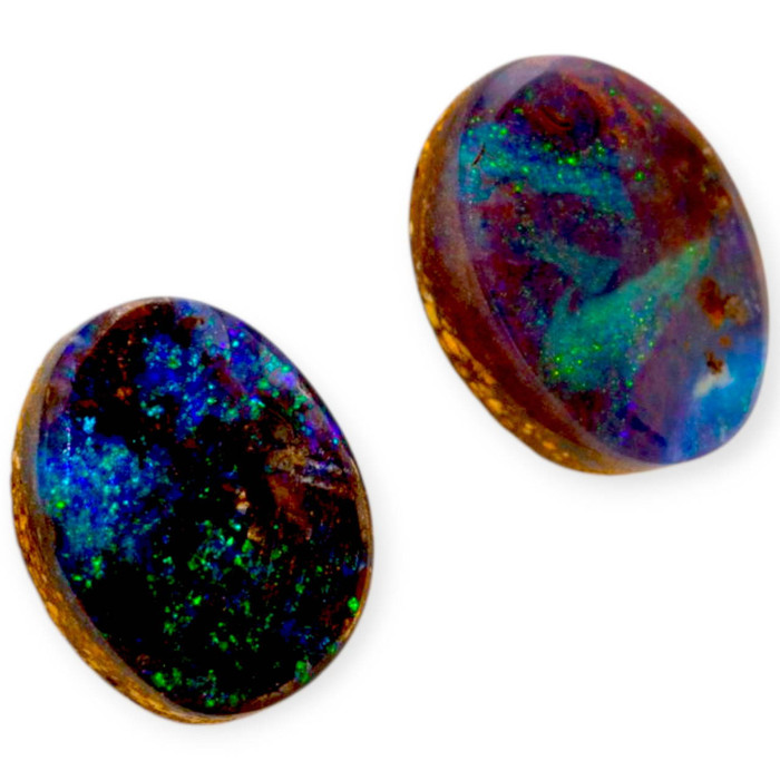 Ocean Glow: Circular Solid Boulder Opal Gemstones