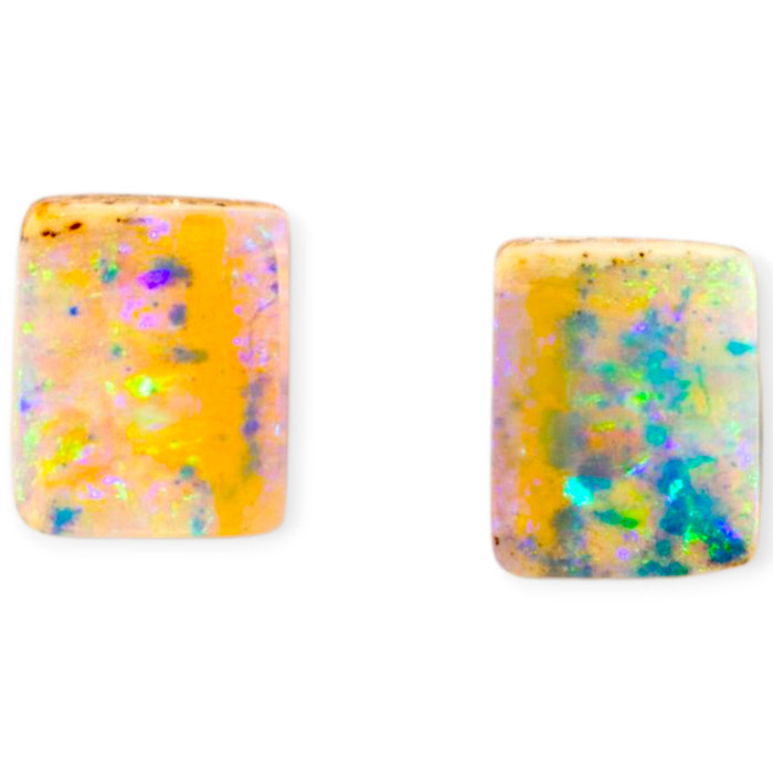 Aurora Glow: Rectangular Solid Boulder Opal Gemstones
