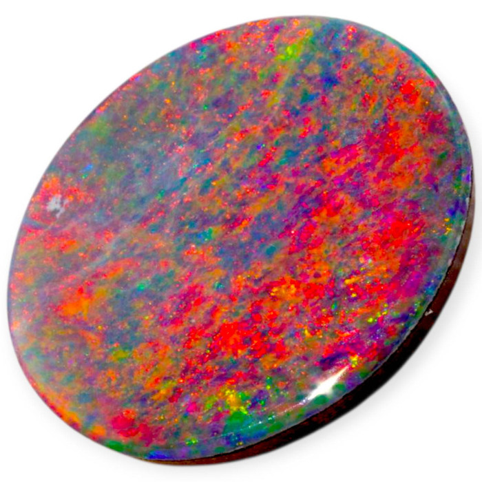 Rainbow Flame Black Opal Doublet Gemstone