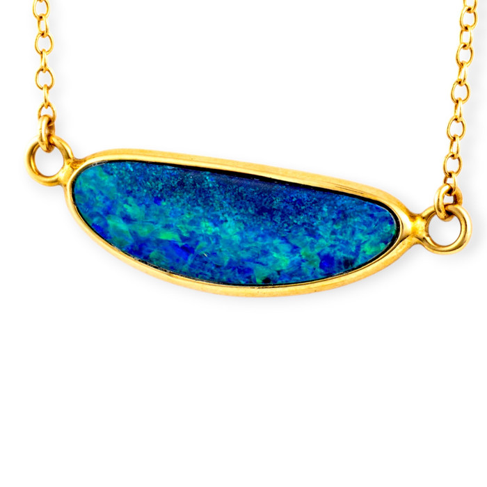 * A Phoenix Fire 14KT Gold Opal Pendant
