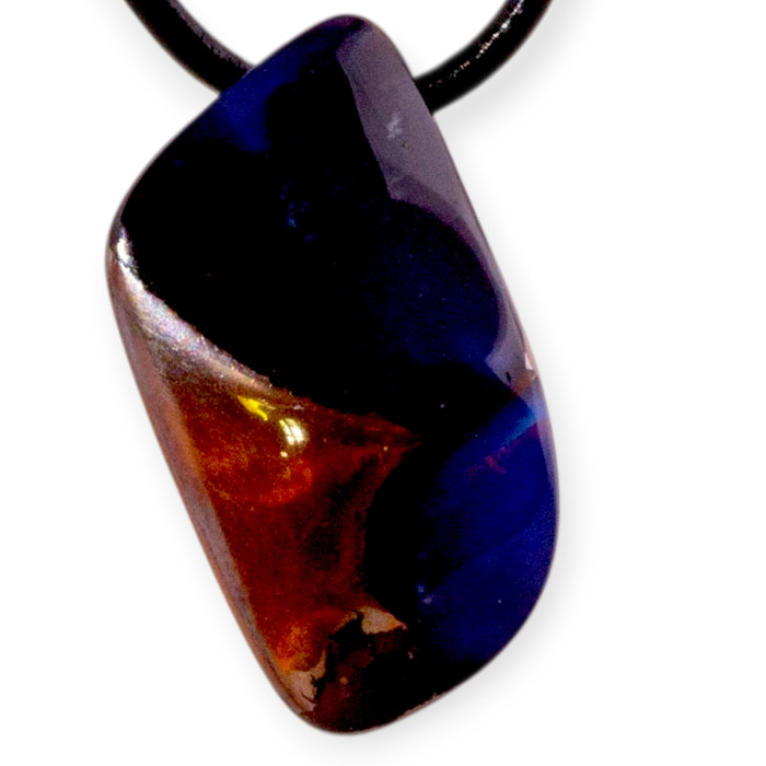 Apex Ridge Boulder Opal Slide Pendant