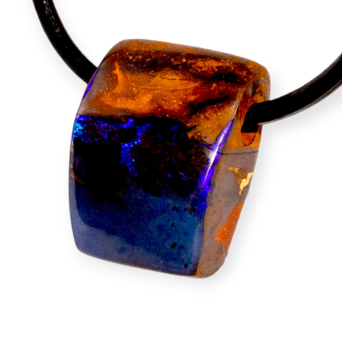 Cosmic Drift Boulder Opal Slide Pendant
