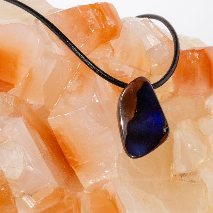 Nova Rock Boulder Opal Slide Pendant