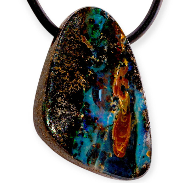 Rift Valley Boulder Opal Slide Pendant