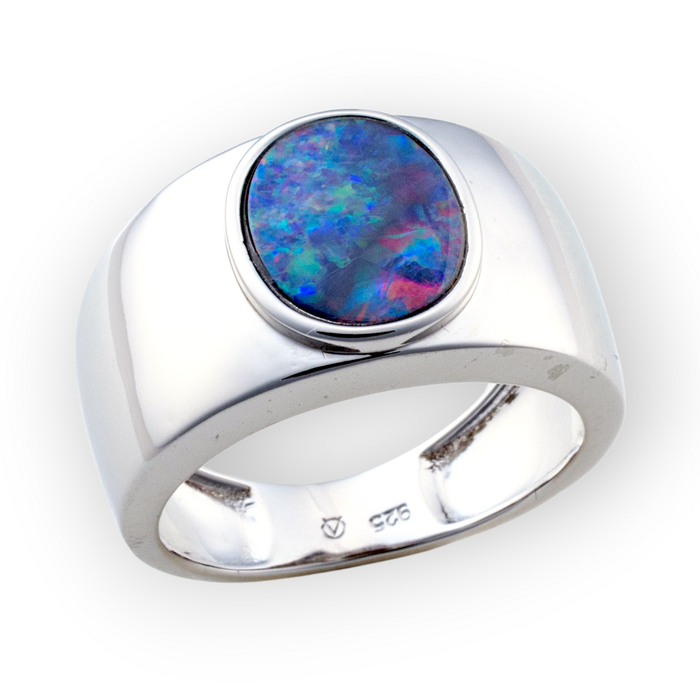 * ASTRAL TITAN MEN'S STERLING SILVER OPAL RING