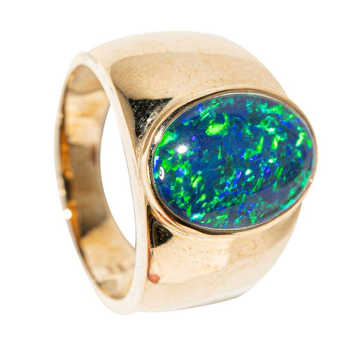 WHERE THE WILD THINGS ARE 14K YELLOW GOLD AUSTRALIAN OPAL RING