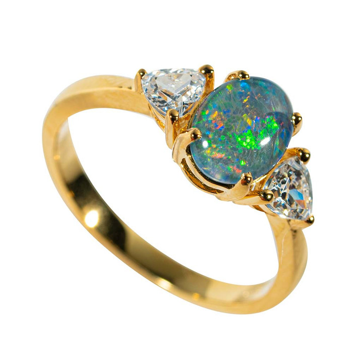 black opal ring