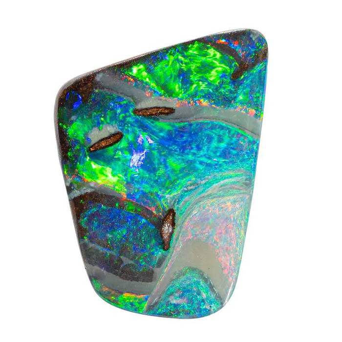 GALACTIC GLOW NATURAL SOLID AUSTRALIAN BLACK BOULDER OPAL LOOSE STONE