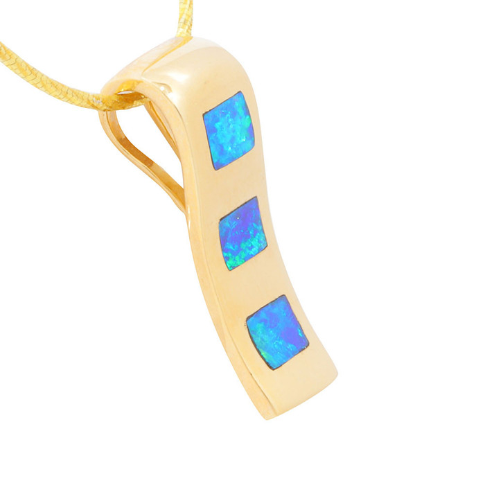 * ODISEA 14KT YELLOW GOLD  OPAL NECKLACE
