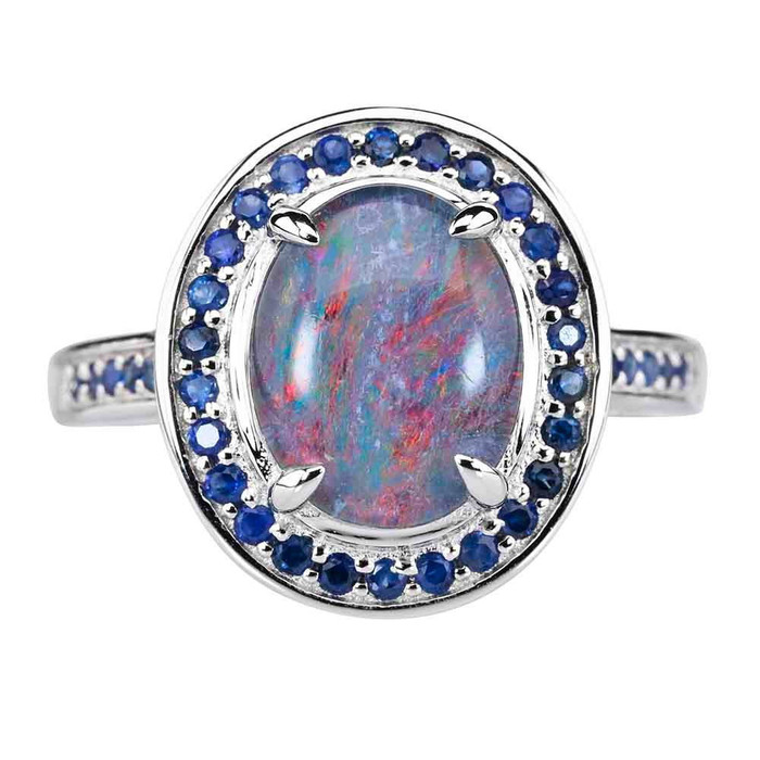 SWEETART STERLING SILVER AUSTRALIAN OPAL RING