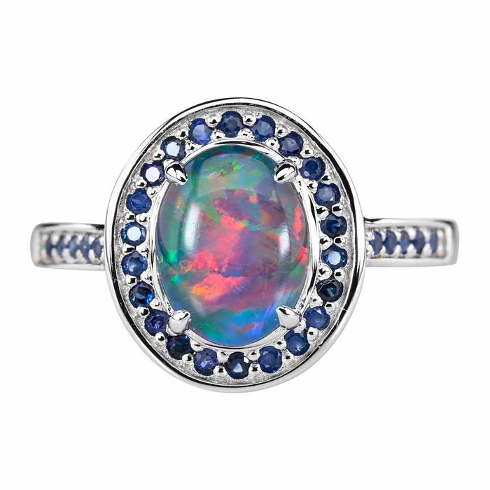 COTTON CANDY CLOUD STERLING SILVER AUSTRALIAN OPAL RING