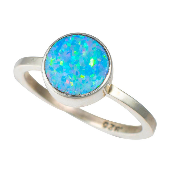 LOTIS STERLING SILVER AUSTRALIAN OPAL RING LOTIS STERLING SILVER AUSTRALIAN OPAL RING