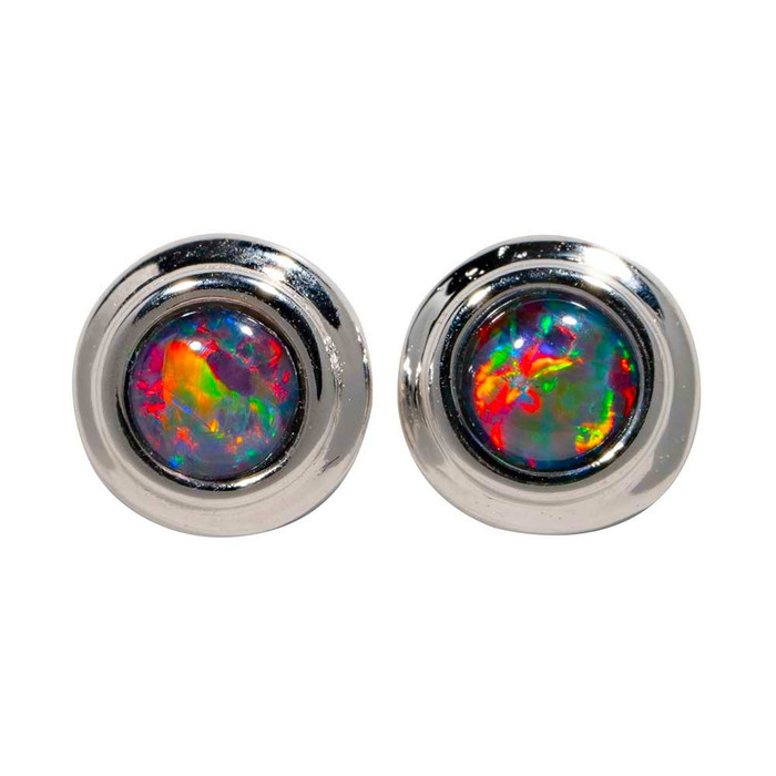 * RIZING PHOENIX STERLING SILVER AUSTRALIAN OPAL EARRINGS * RIZING PHOENIX STERLING SILVER AUSTRALIAN OPAL EARRINGS