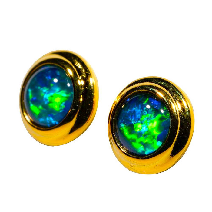 REVERIE 18KT GOLD PLATED AUSTRALIAN OPAL EARRINGS