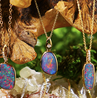 Gold Opal Pendants