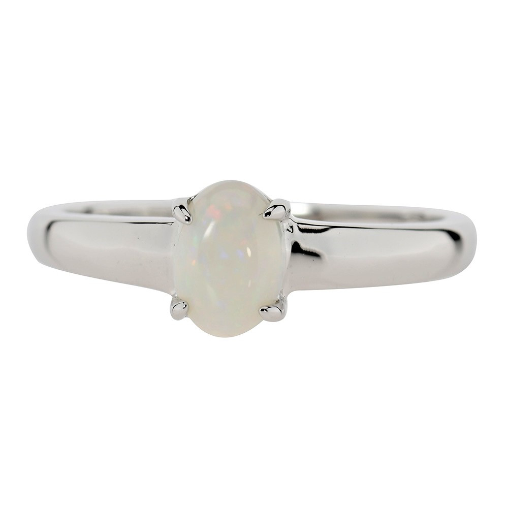 DEVOTION STERLING SILVER AUSTRALIAN WHITE OPAL RING