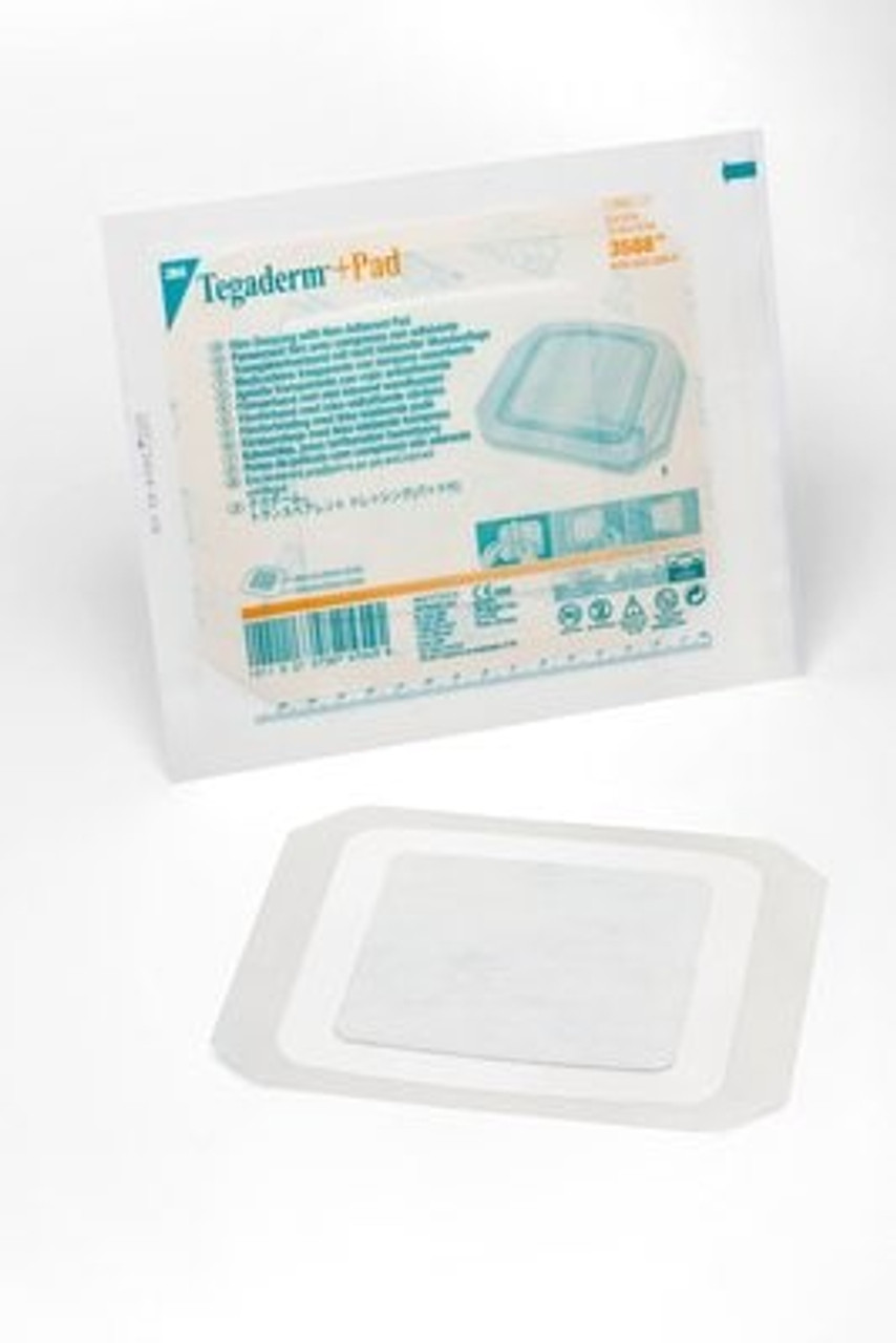 3M™ Tegaderm™ +Pad Film Dressing with Non-Adherent Pad 3588, Dressing size  IN x IN, Pad size IN x IN