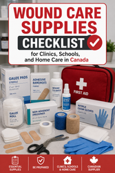 Wound Care Supplies Checklist for Clinics, Schools, and Home Care in Canada.