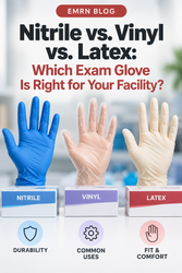 Nitrile vs Vinyl vs Latex gloves: How to Choose Exam Gloves for Your Facility