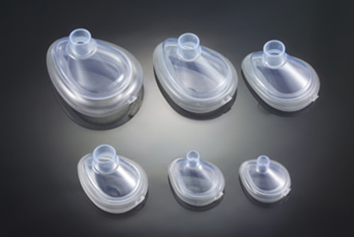 The disposable mask has a valve air cushion which allows for adjustment of cushion's pressure. A low cost disposable PVC air cushion mask for disposable bag mask resuscitators available in the following sizes: - neonate, infant, toddler, child, small adult, large adult. Features | Rotation molding: Providing soft and comfortable air cushion | High transparency for better visualization | Special shape designed, easy to hold | Injectable air cushion | Non-reusable. Single use only | 100% Medical level PVC material | Latex-free | Available in 7 sizes.