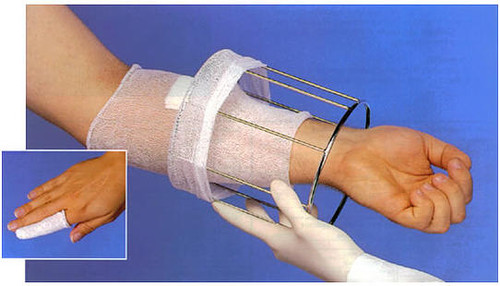 A tubular elastic bandage designed to provide support and compression. For use in hospitals (Burn Units, Trauma Centers, ER's), urgent care clinics, sports medicine clinics, orthopedic clinics, rehabilitation centers, physical therapy offices, podiatrist offices, and outpatient burn clinics.