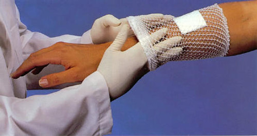 Surgilast is a tubular stretch net made of high quality material and is knitted in a continuous seamless band. Strong and highly elastic, Surgilast stretches well beyond its relaxed length and diameter and applies gentle pressure to keep bandages securely in place. Available in a broad range of sizes and easily customized, Surgilast can accommodate a wide variety of bandaging and support needs. Unlike competing elastic net brands, Surgilast has a strong, yet yielding, elasticity.