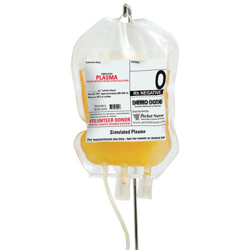 Demo Dose® Simulated Fresh Frozen Plasma (FFP) - O Rh Negative PN01014U