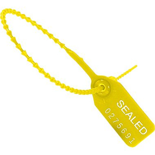 Secure Pull Seal With Numbers 7" Yellow