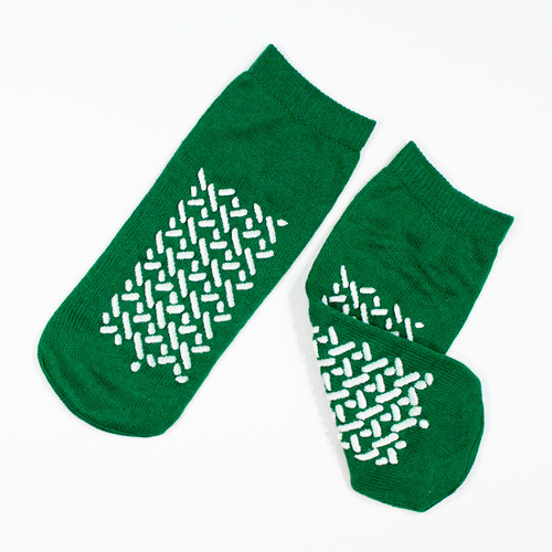 Double Sided Slipper Socks, M, Green, 48/Cs, slipper supplies, socks, medical and hospital supplies online Canada