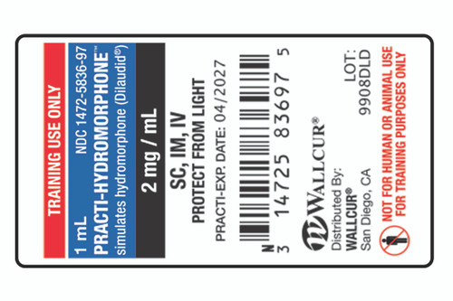 Practi-Hydromorphone Peel-N-Stick Labels, medical training, peel-n-stick labels, labels